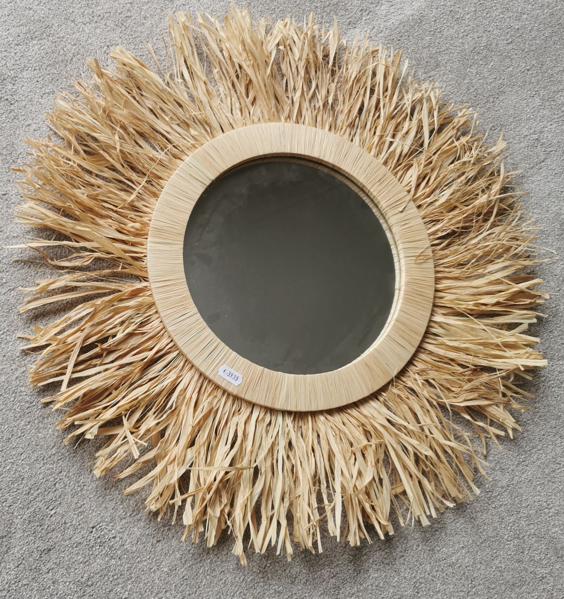 Raffia spiegel