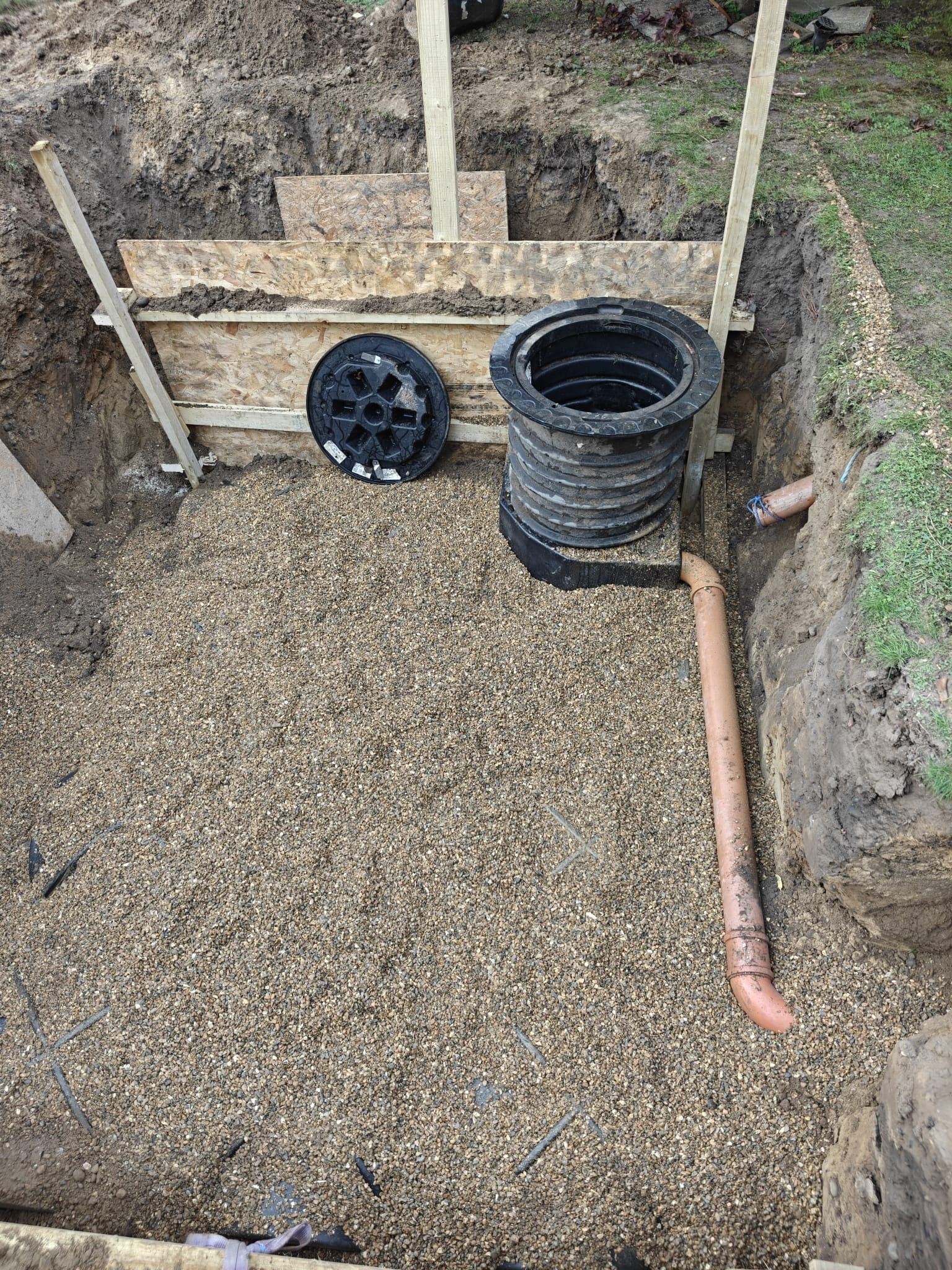 Rainwater harvesting tank being installed by i2i Contractors in Chislehurst