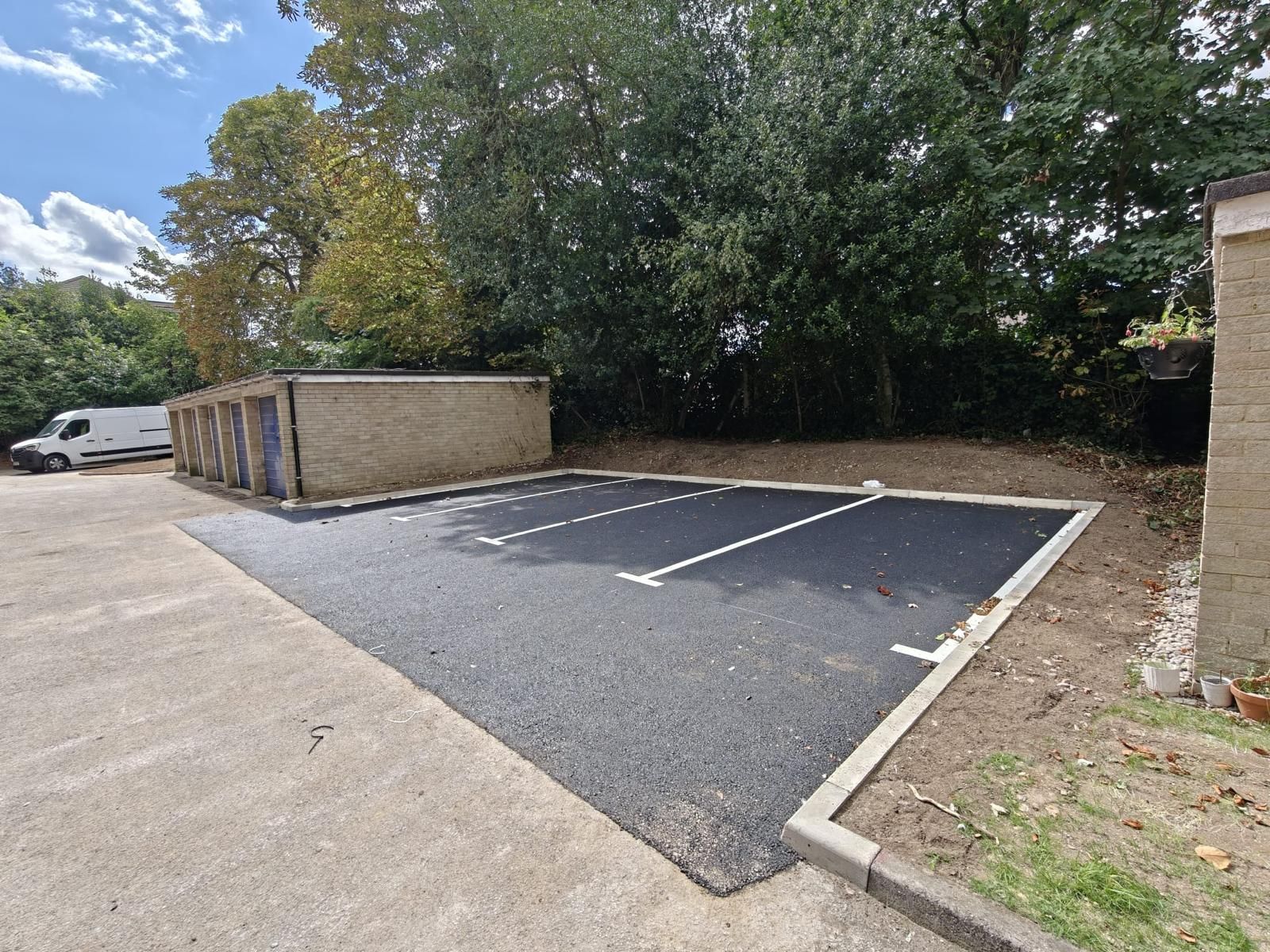 Completed car park spaces constructed by i2i Contractors, Bushy