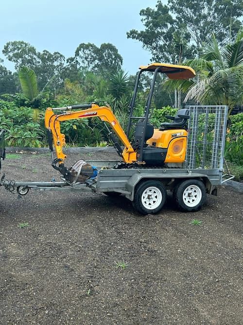 Mini Excavator — Howard Landscape and Produce Supplies in Howard, QLD