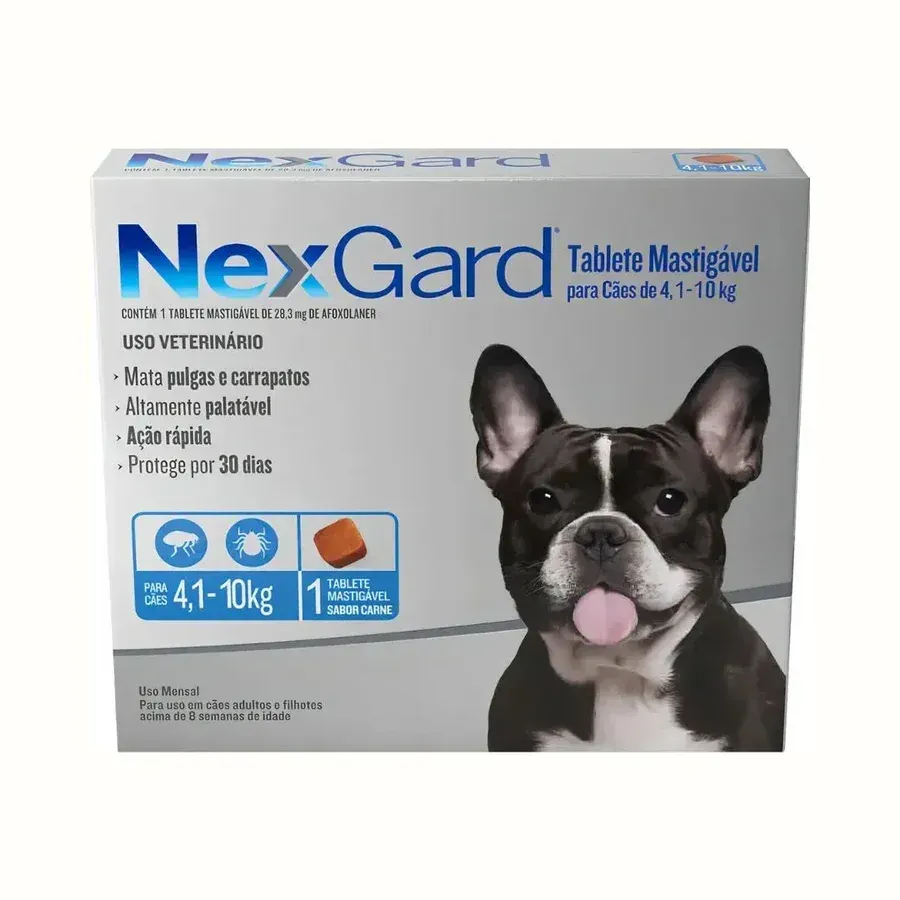 Antipulgas, Garrapatas Nexgard Perros 4-10kg.