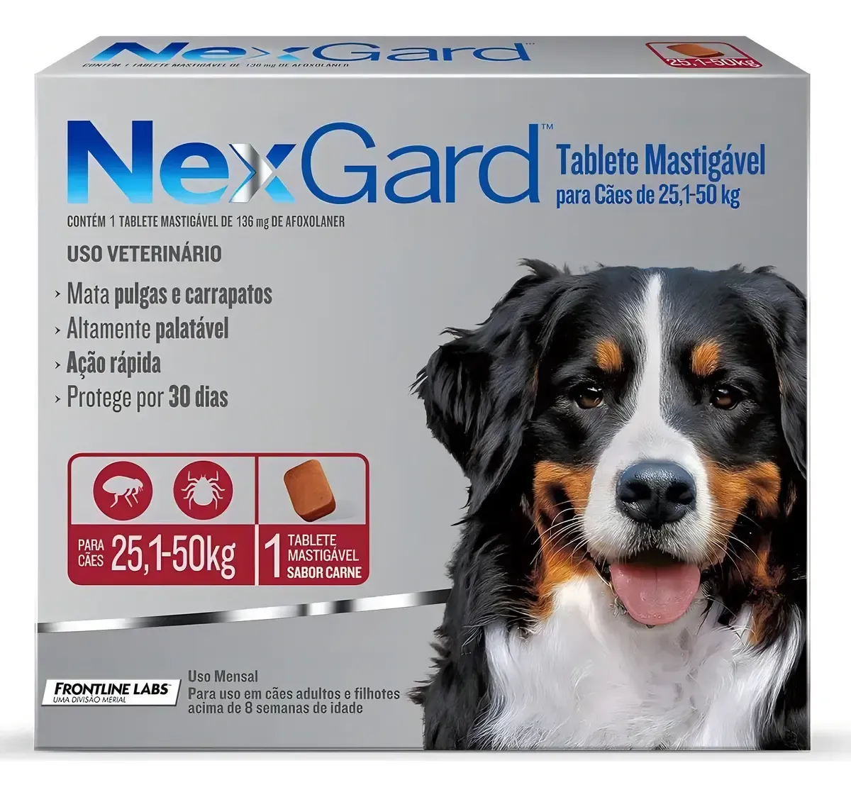 NexGard Antipulgas Perros 25-50 Kg Tableta Masticable Garrapatas 1 Mes