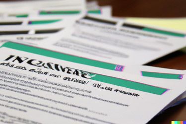Car insurance forms on a desk.