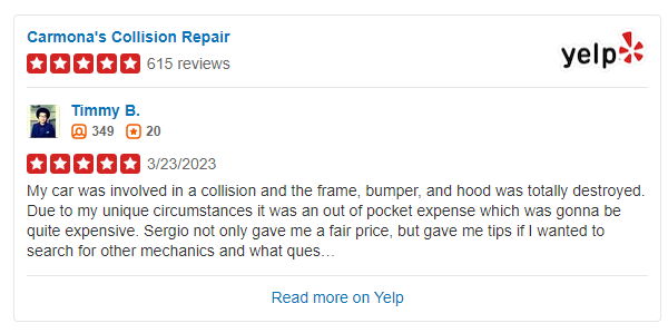 Yelp Review from Timmy B.