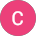 A pink circle with a white letter c inside of it.
