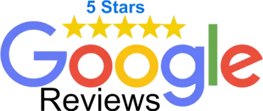 A google logo with five stars on it