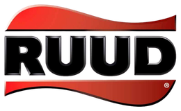 A red circle with the word rheem on it