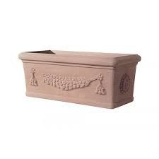 vaso rettangolare di terracotta