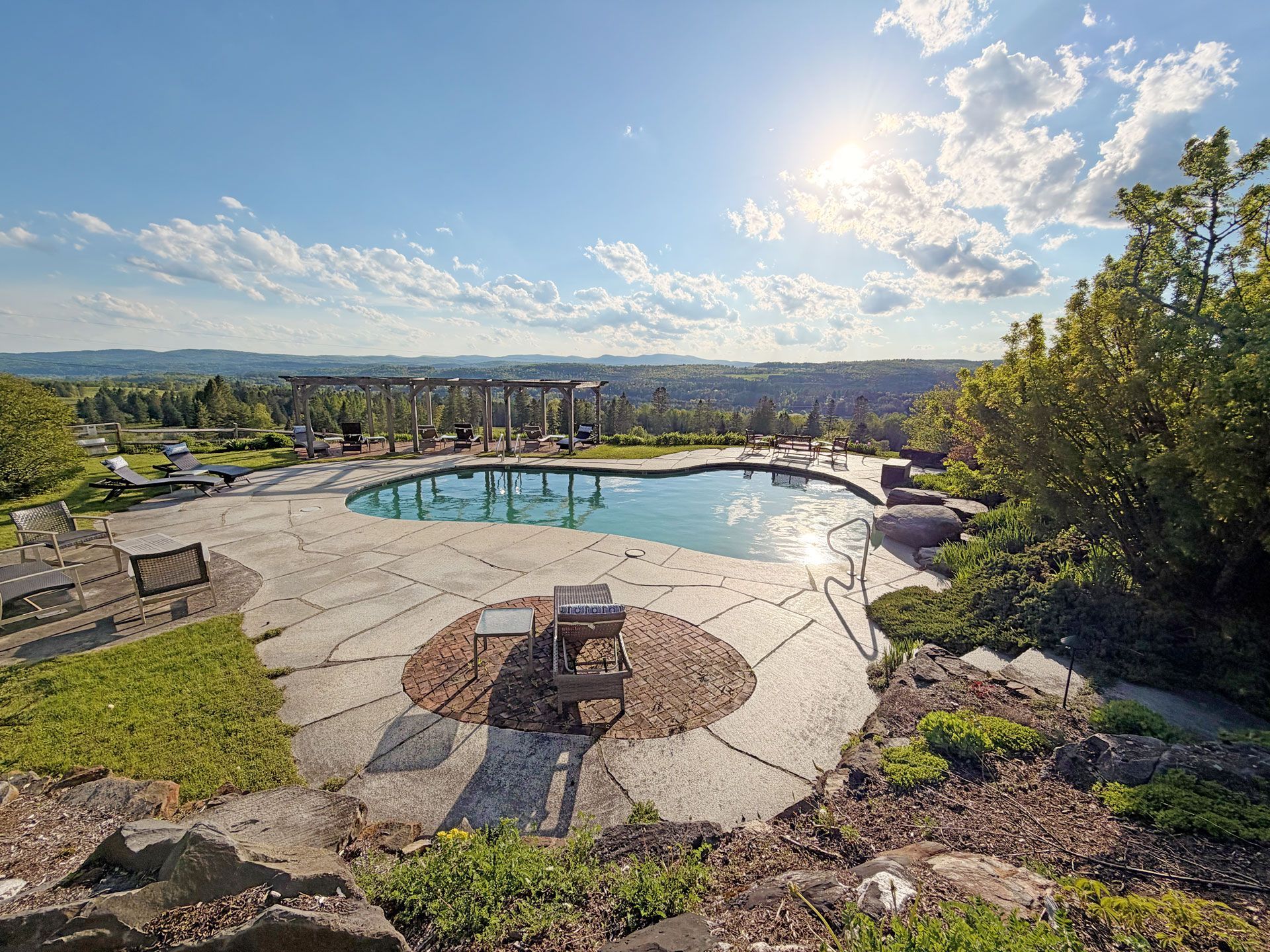 Our heated outdoor saltwater pool — the only saltwater pool in the Northeast Kingdom — is open June through September.