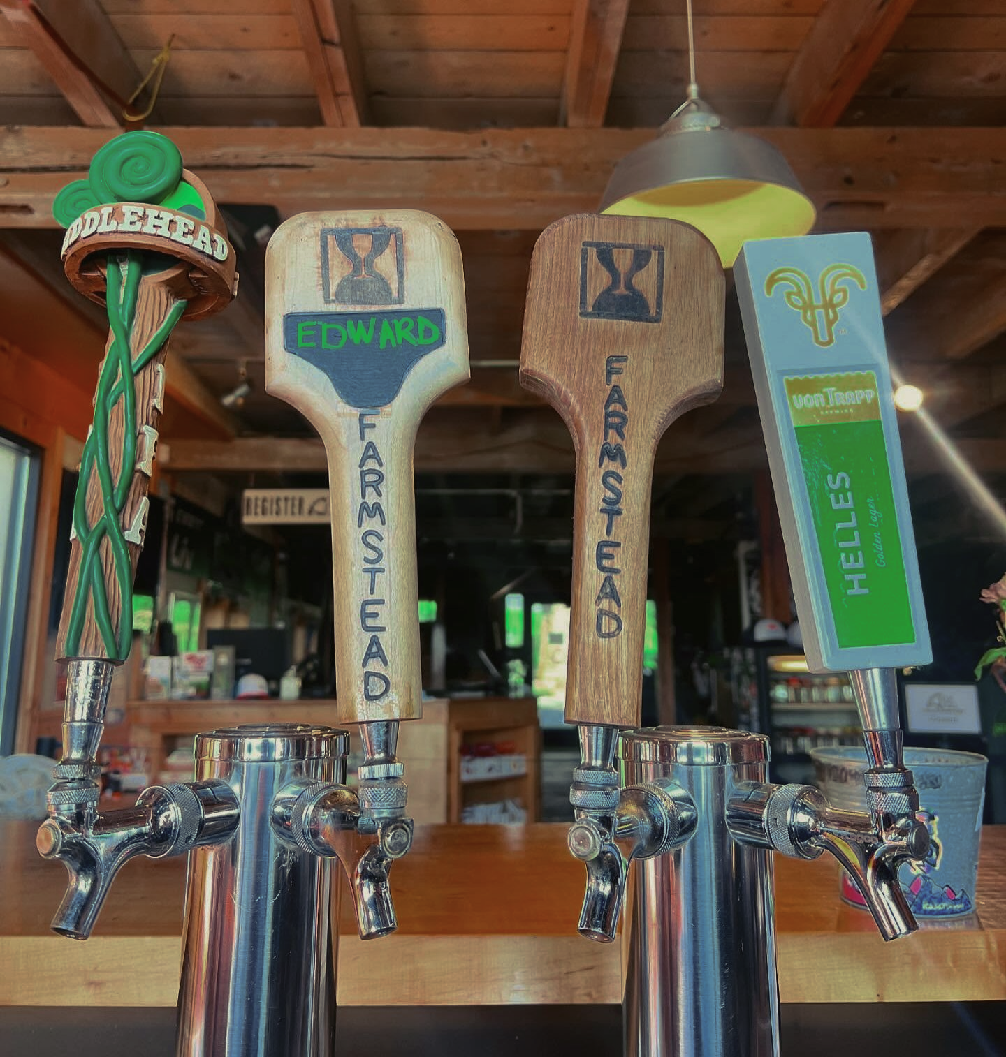 Beer selection at the Trailside Cafe