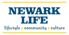 The Newark Life logo in dark blue with yellow
