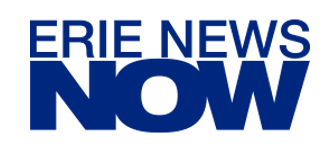 The dark blue text logo for Erie News Now, with