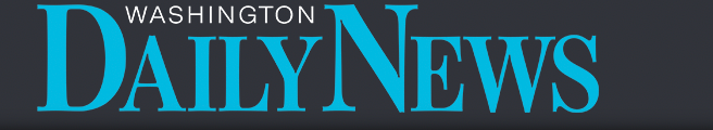 The logo for the Washington Daily News, featuring blue text on a dark gray background.