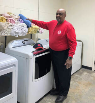 Our services include providing men's and women's showers and locker rooms as well as  washing and drying  our clients' laundry