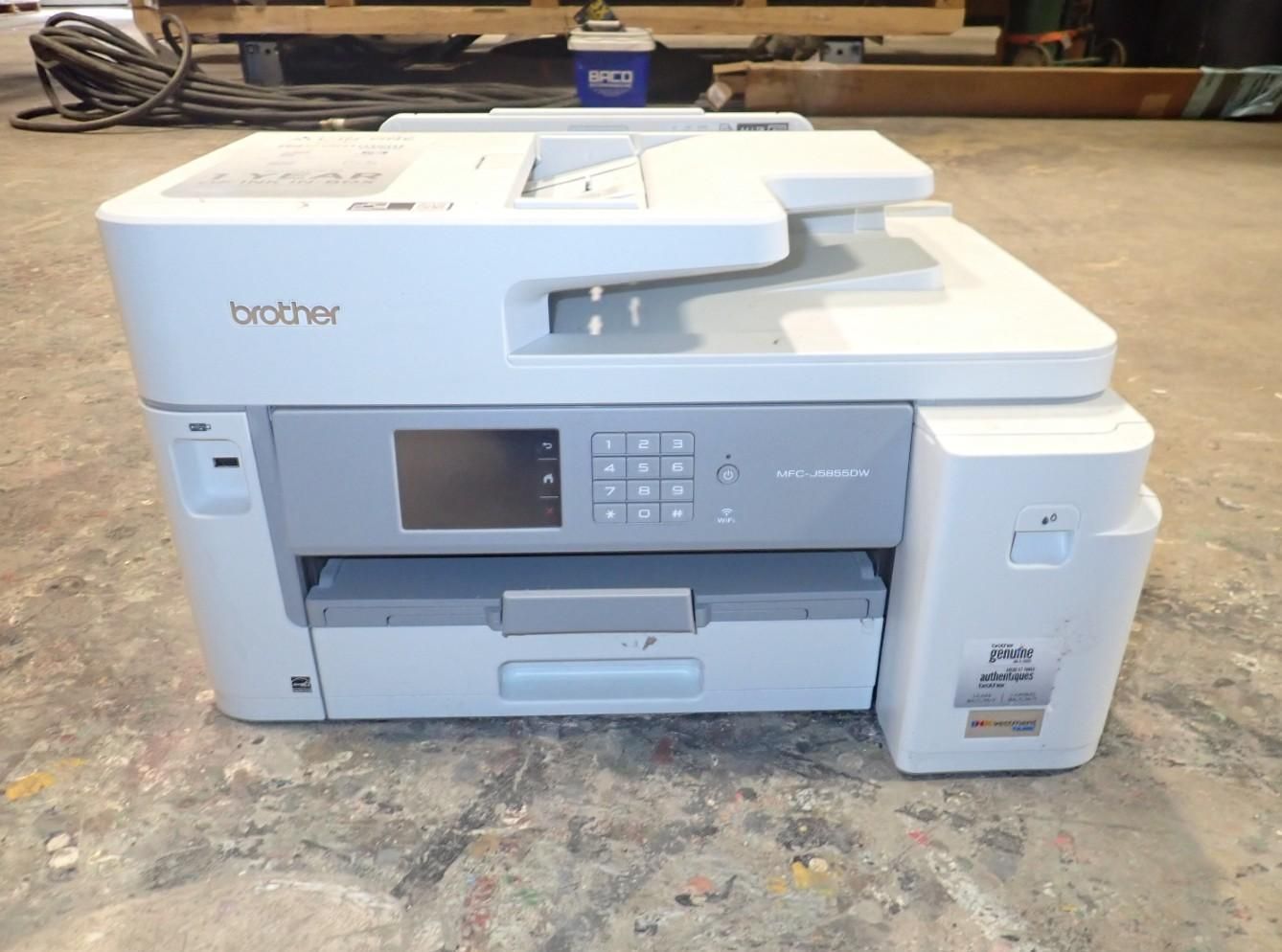 A white Brother all-in-one printer.