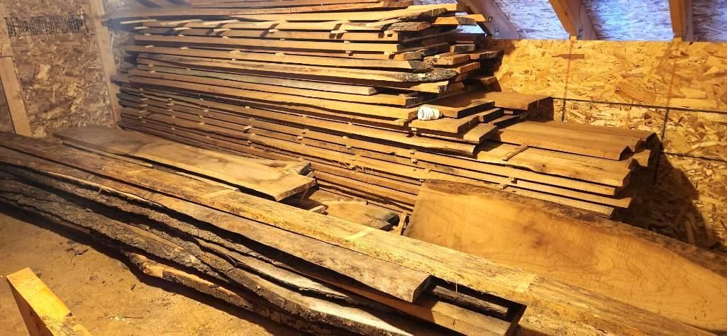Wooden boards stacked.
