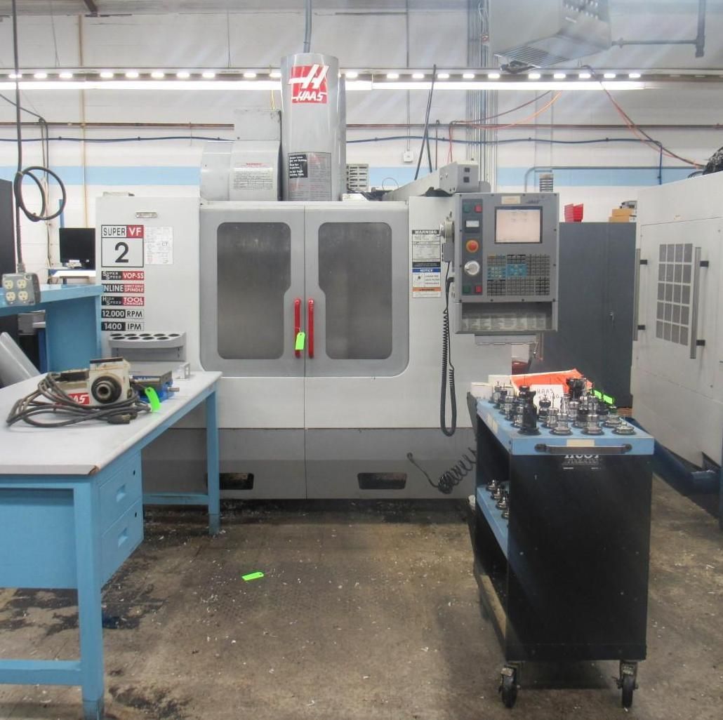 CNC milling machine in a workshop setting.