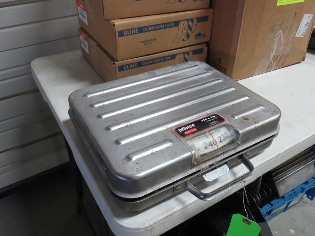 Silver metal briefcase.