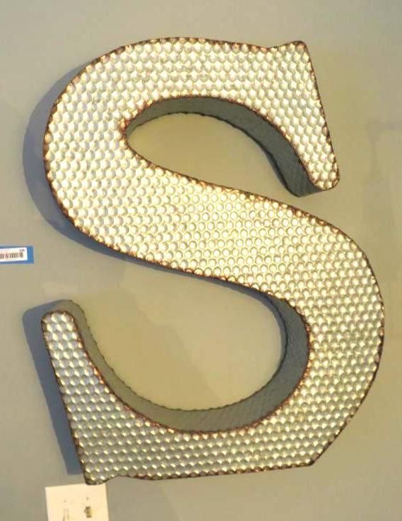 Large metal letter