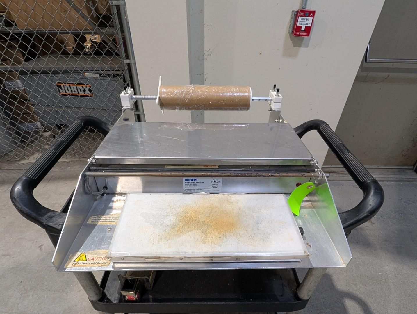 Stainless steel dough sheeter with black handles