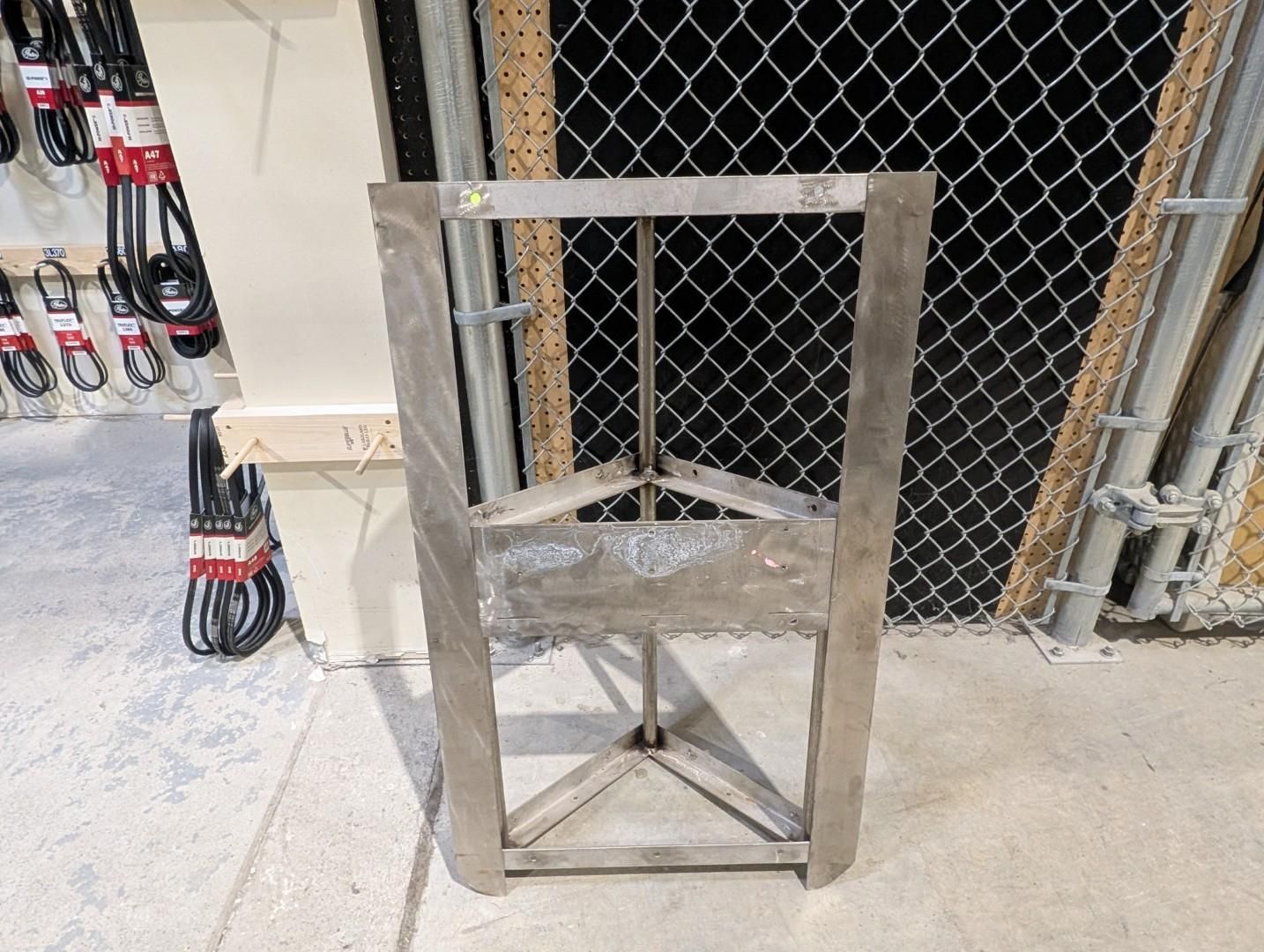 Metal framed cart or stand with wheels