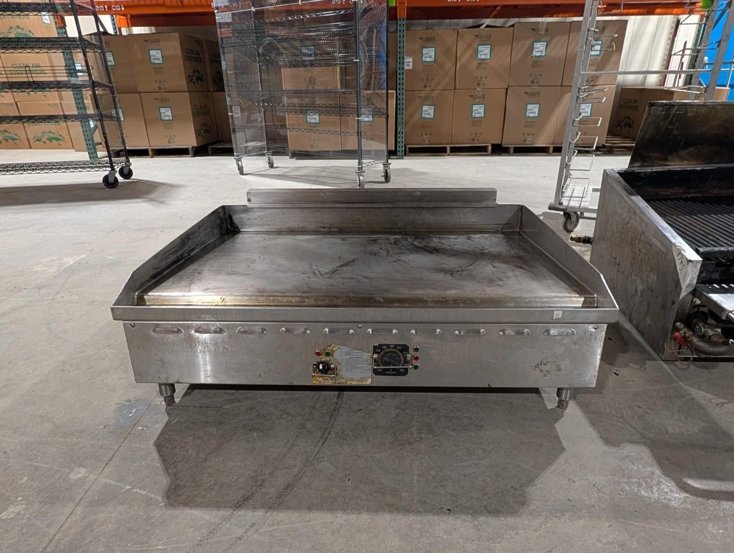Stainless steel commercial griddle
