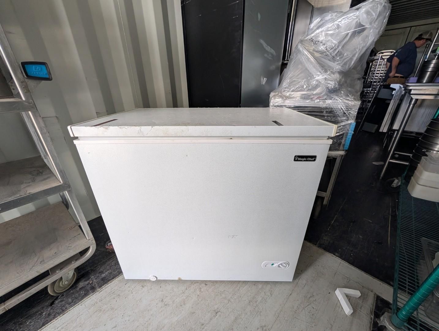White chest freezer
