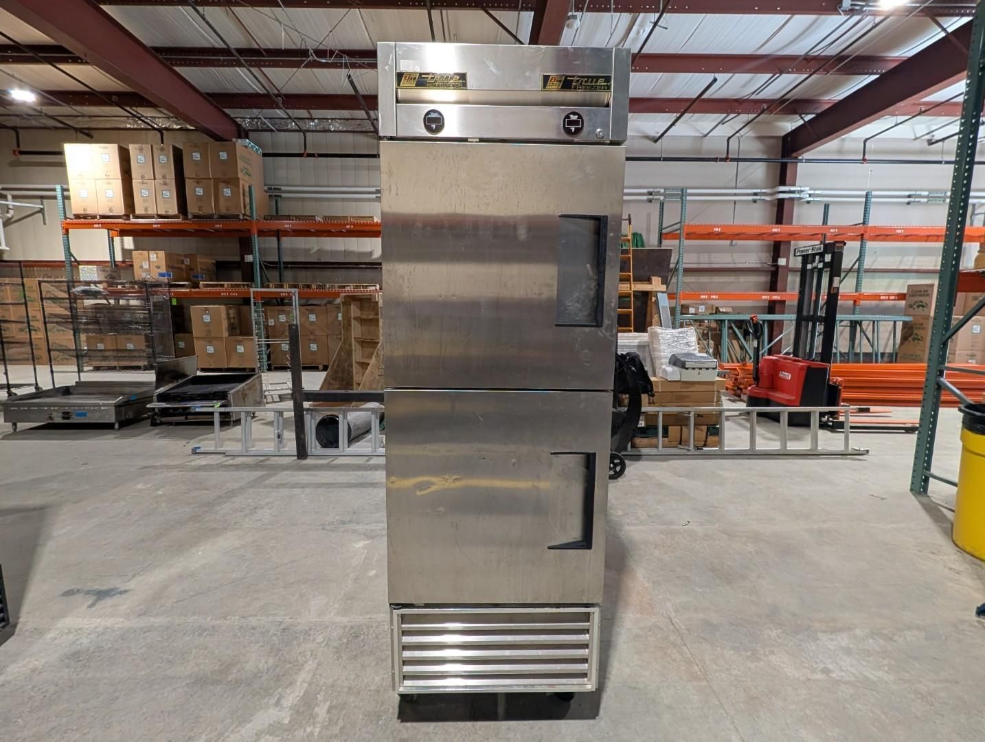 Tall stainless steel commercial refrigerator