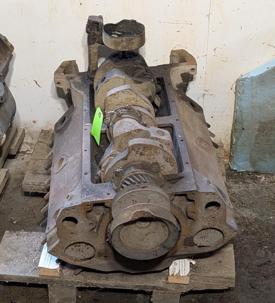 industrial gearbox or motor casing on a pallet