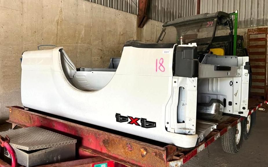 White truck bed with