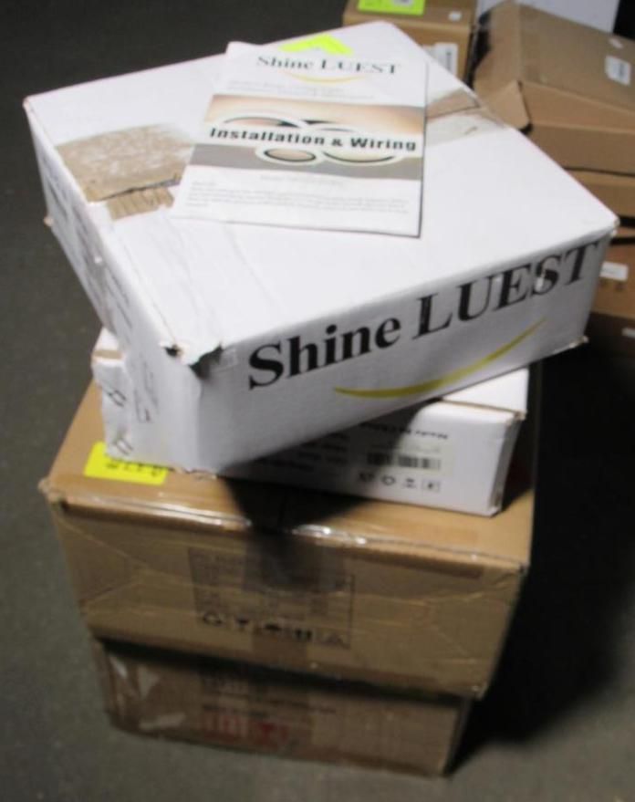 Stack of cardboard boxes, with