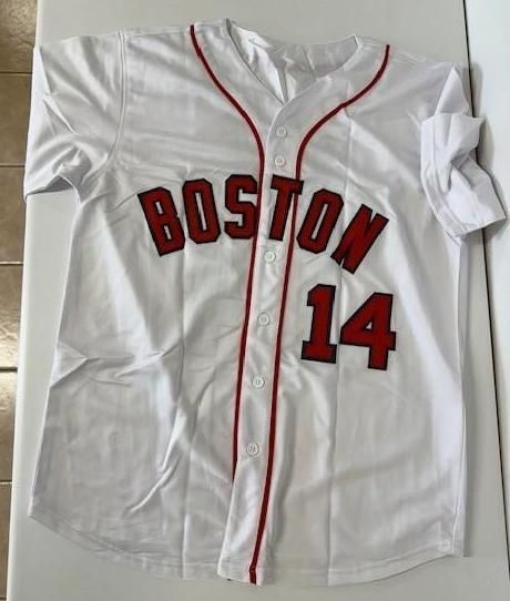 White baseball jersey with