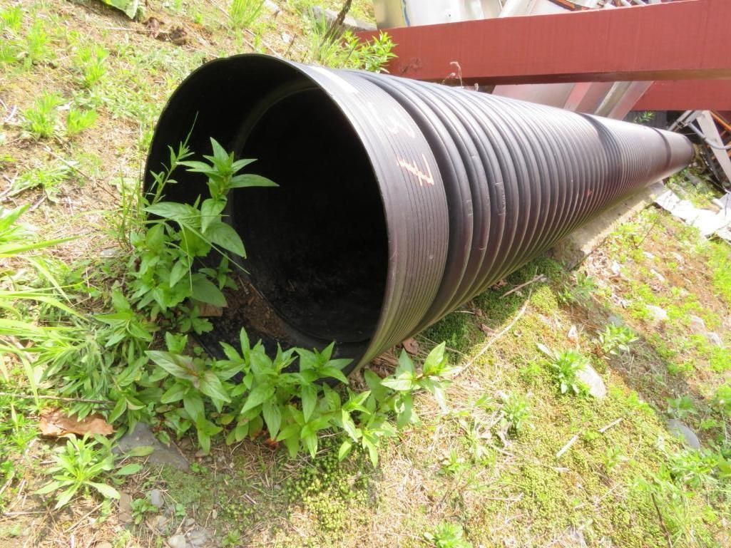 Black corrugated pipe.