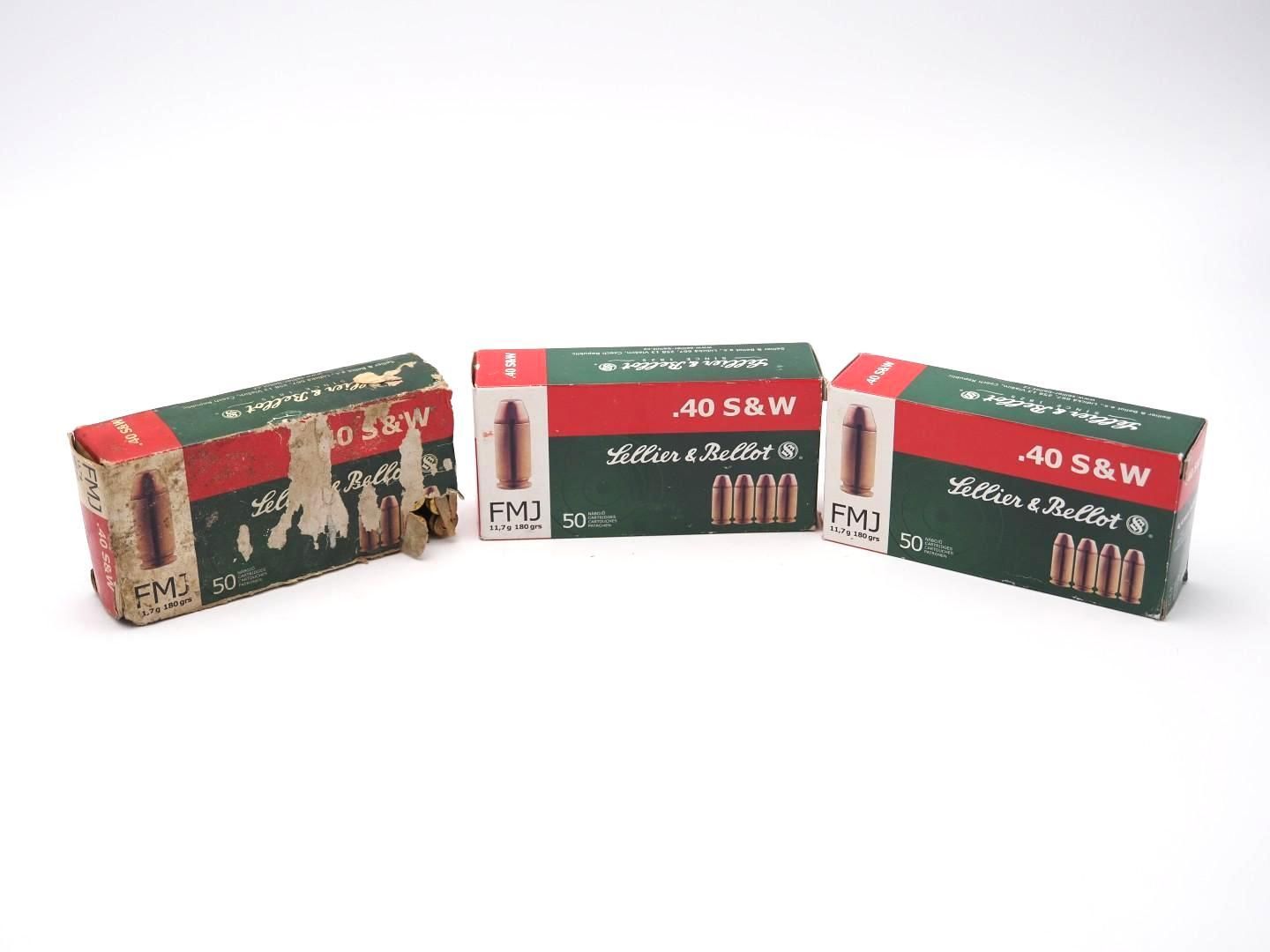 Three small green and red 40 SAW battery packs with a red-and-white label on a white background