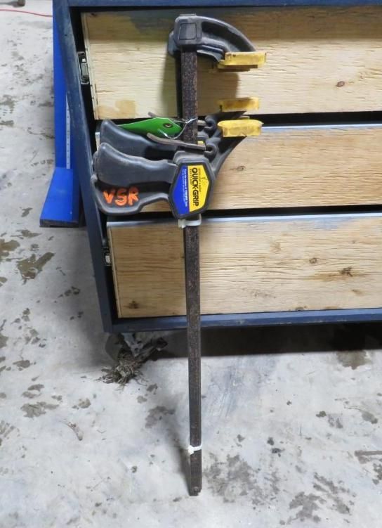 Two large clamps.