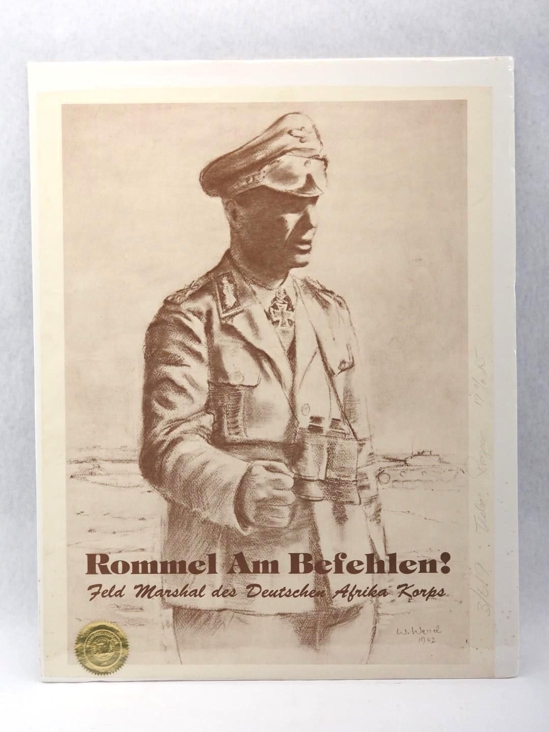 Vintage sepia poster of a uniformed soldier with German text at the bottom