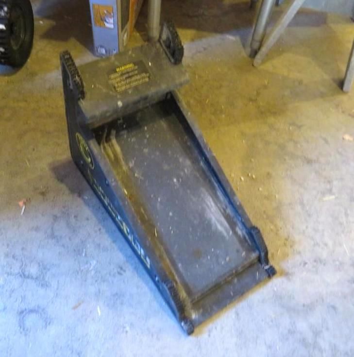 Black metal ramp.