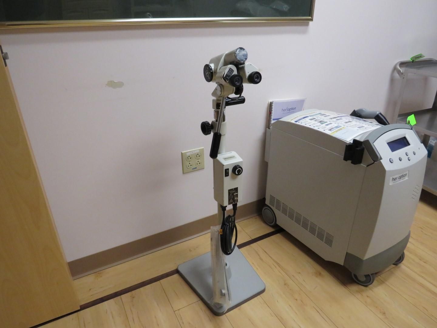 Medical examination equipment in a doctor's office.