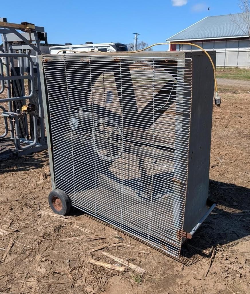 Metal industrial fan.