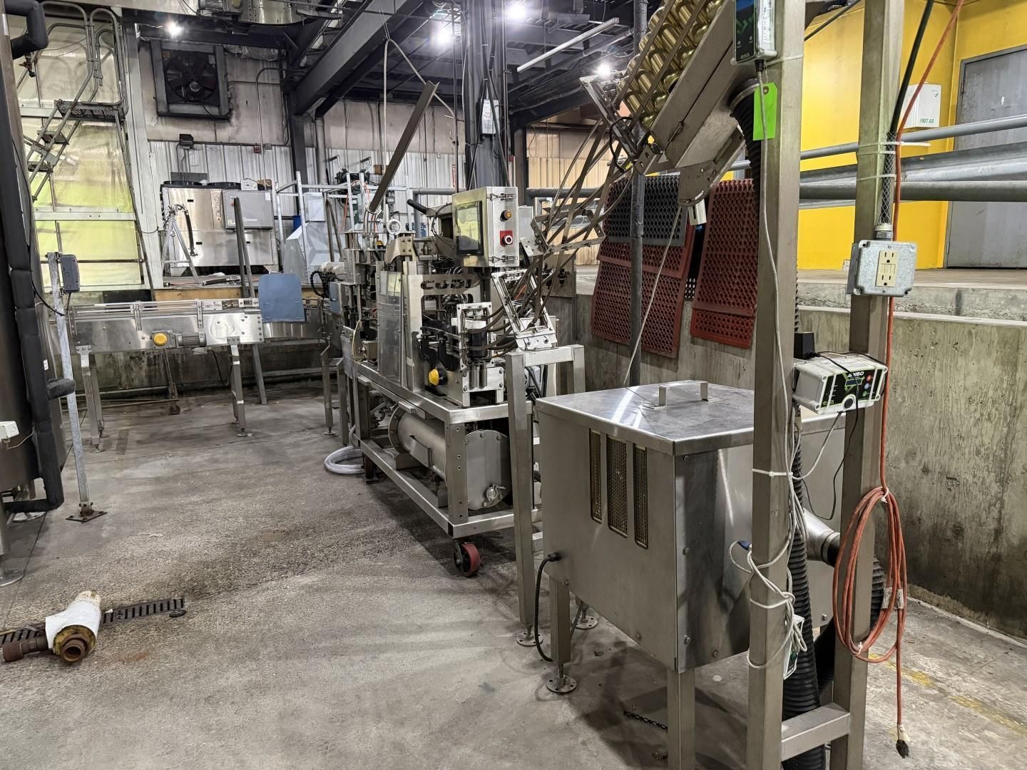 Industrial factory floor with metal machinery