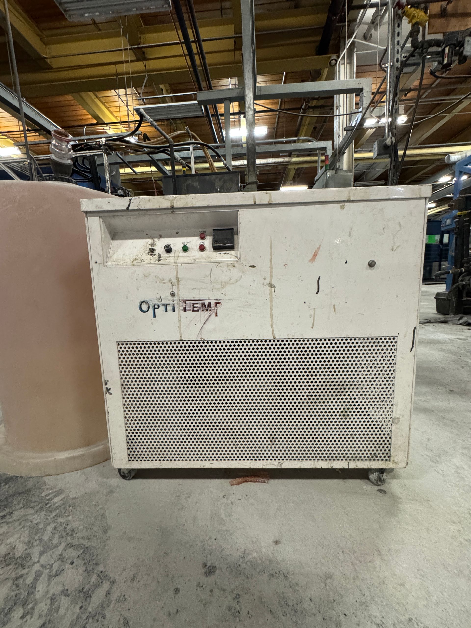 White industrial chiller with 