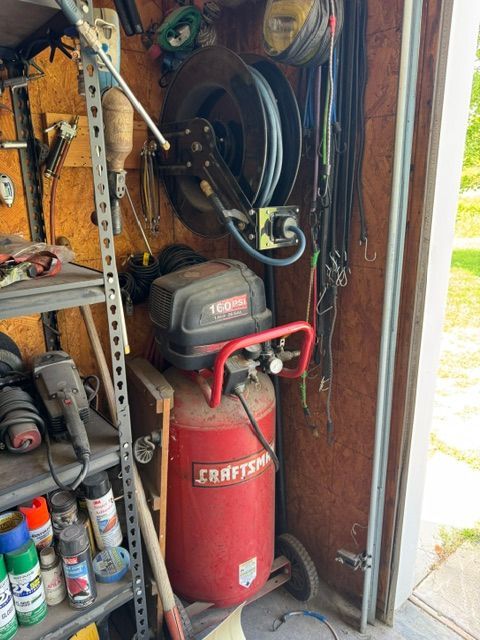 Red air compressor