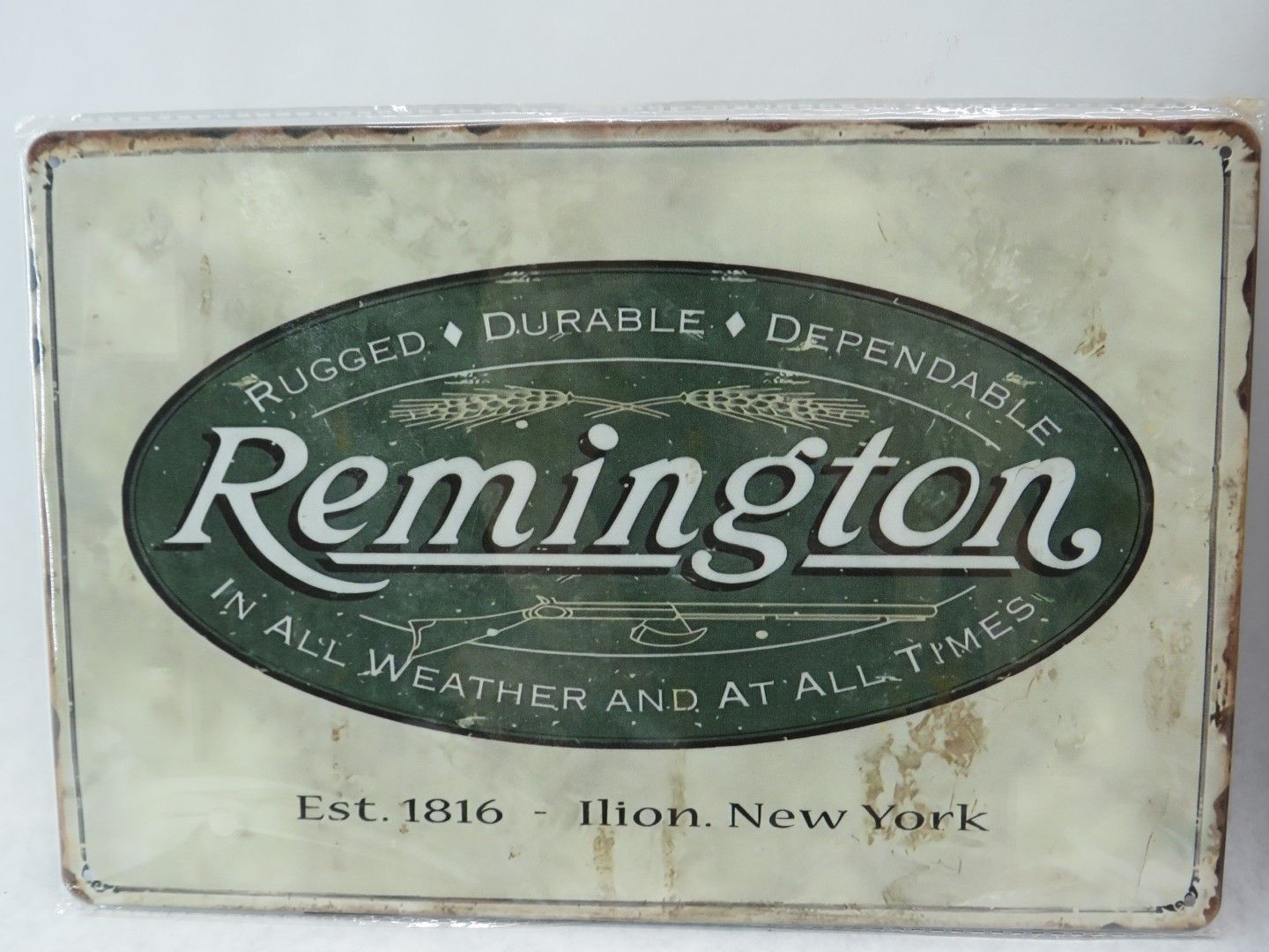 Remington metal sign: oval with 
