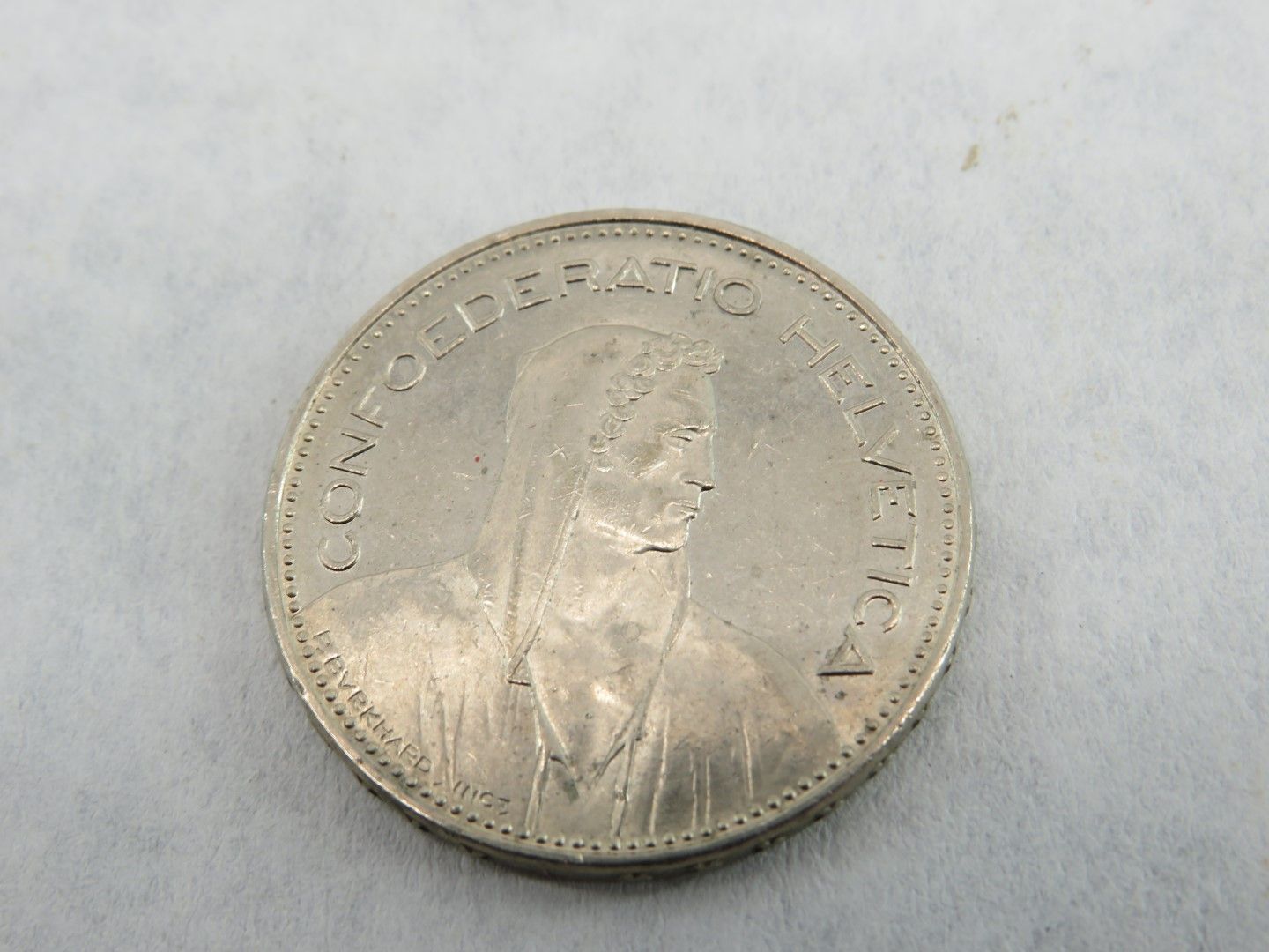 Silver coin with 
