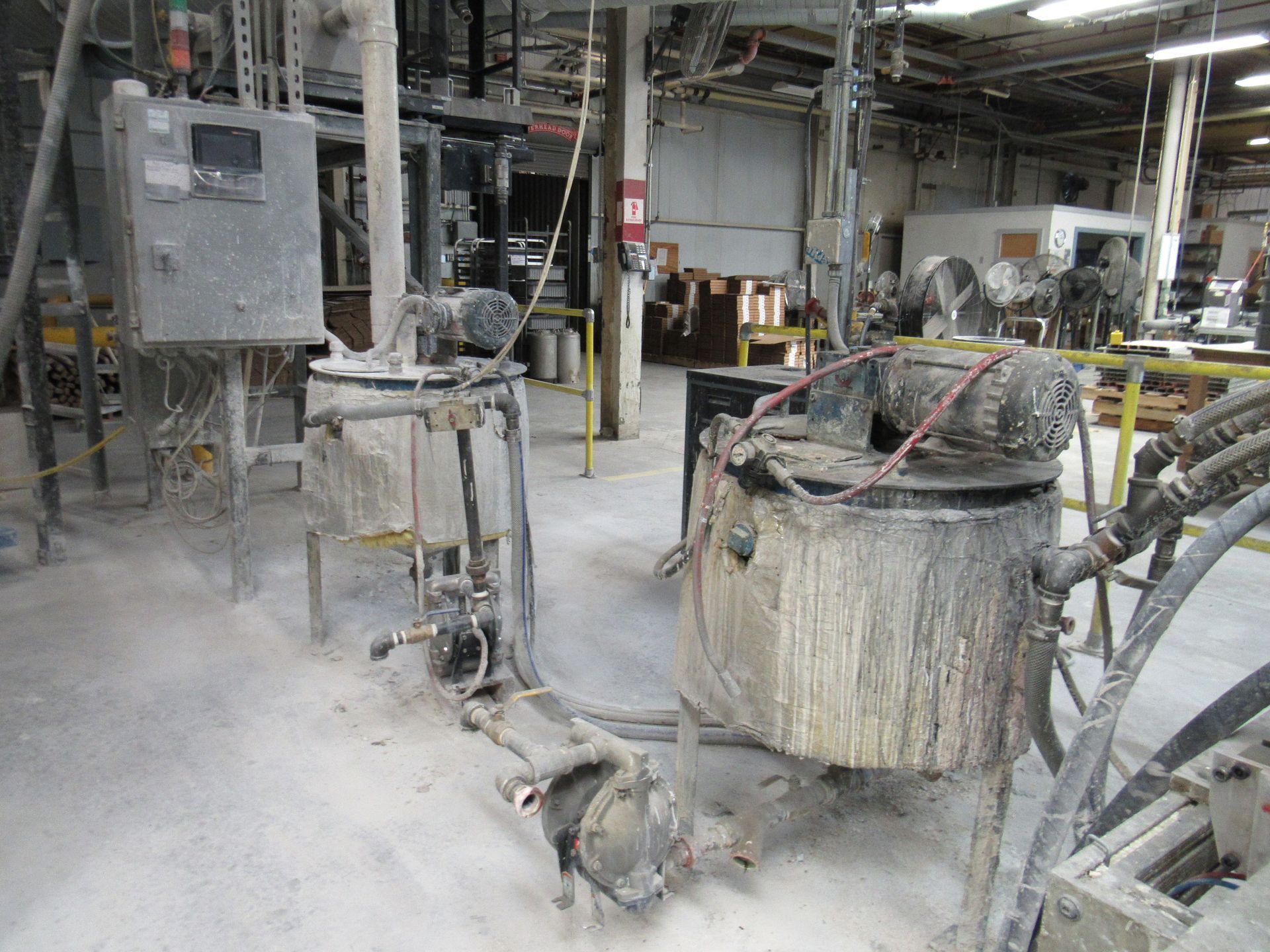 Industrial equipment in a factory setting.