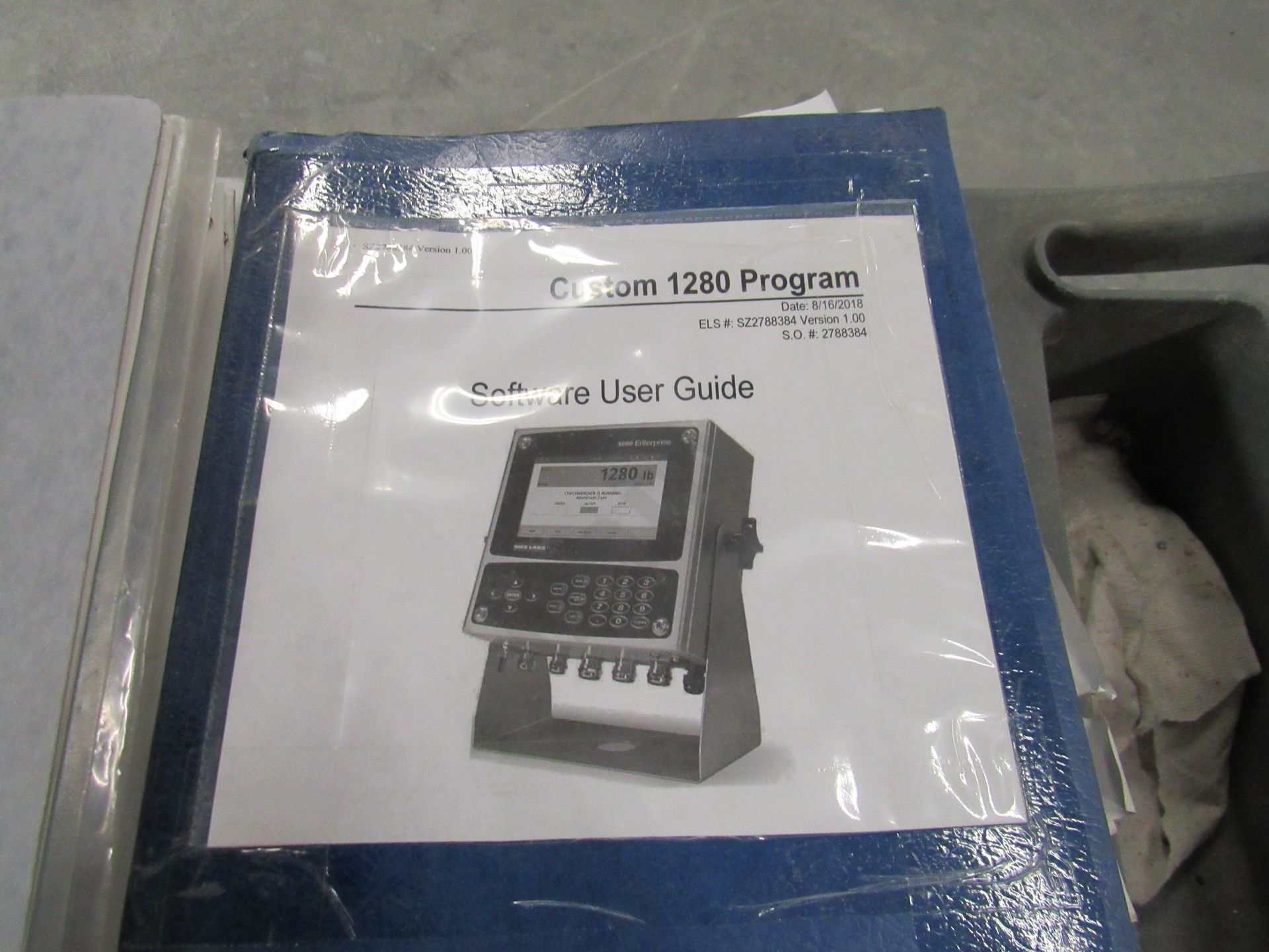 Blue binder with a 