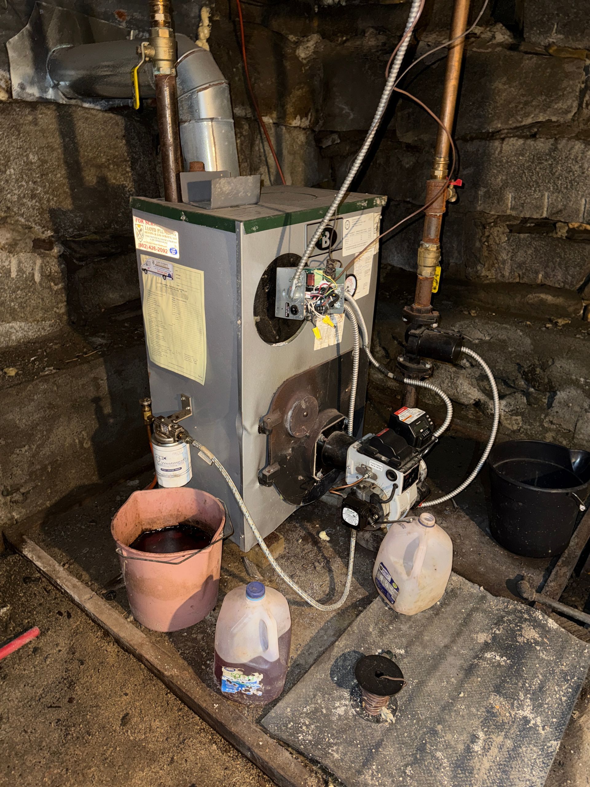 boiler room with a furnace