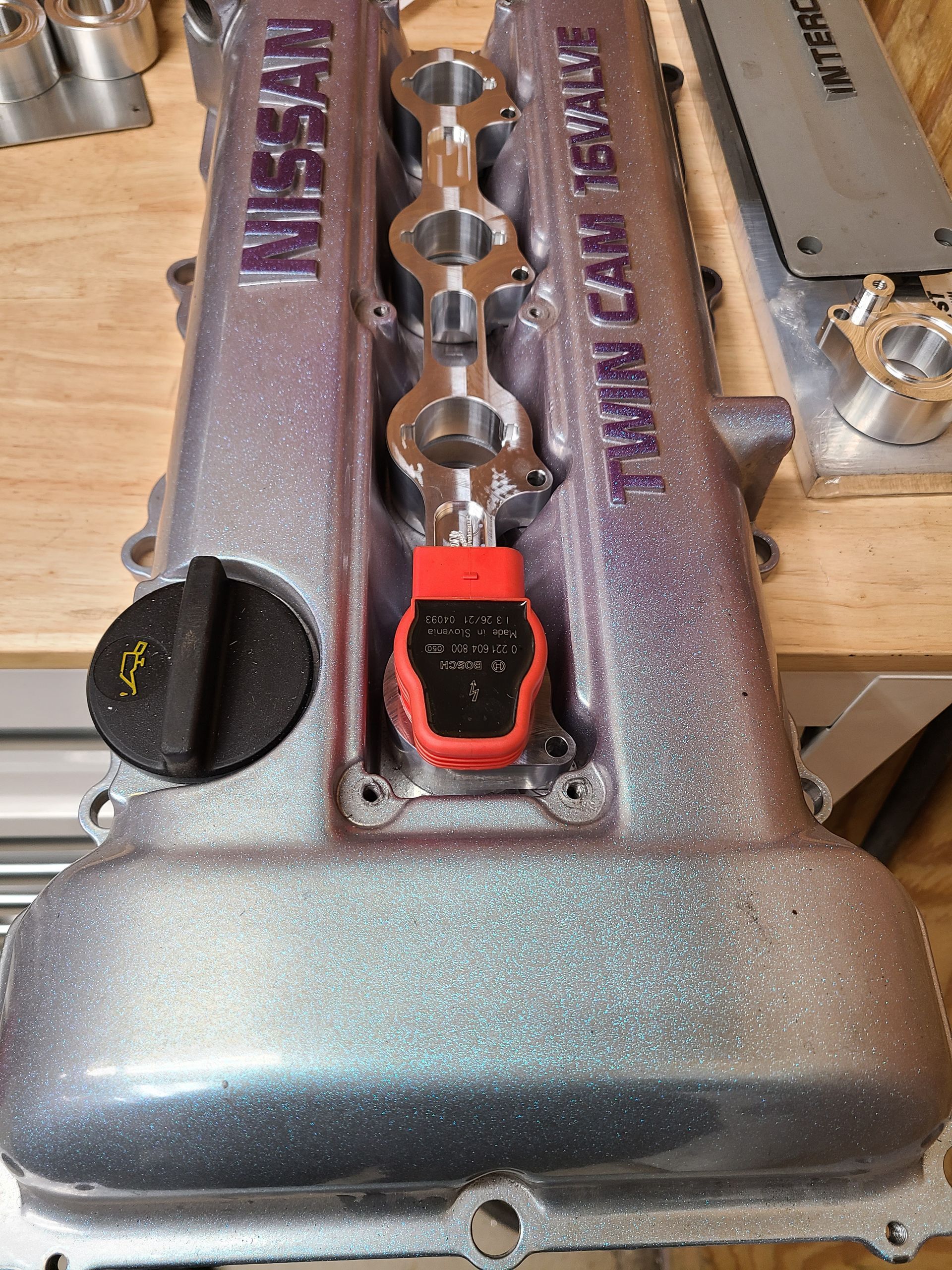 SR to R8 coilpack conversion bracket