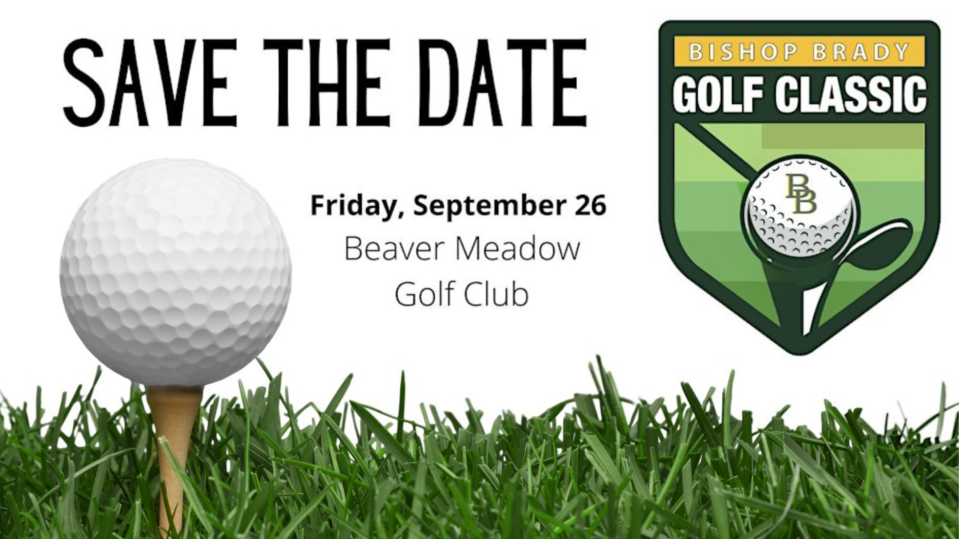 graphic with save the date for past golf classic
