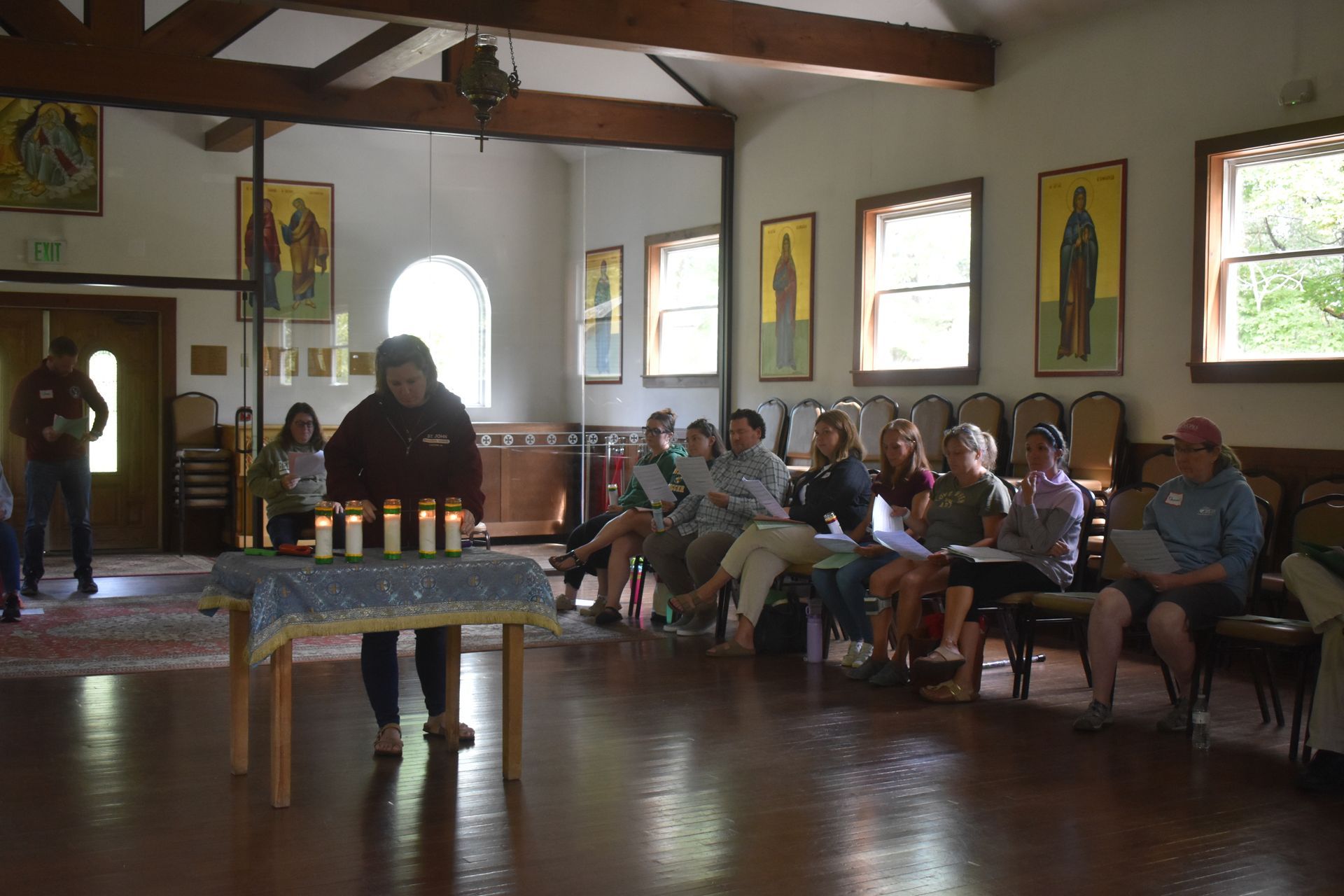 students sitting in a room